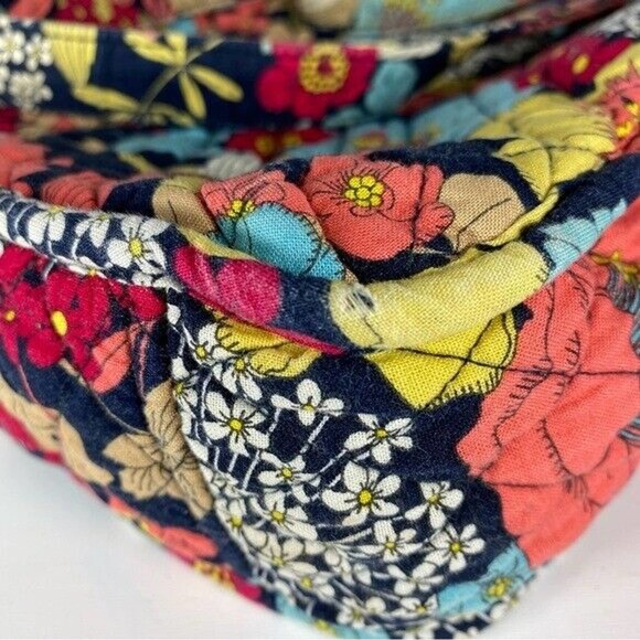 Vera Bradley Happy Snails Tall Tote Double Shoulder Strap Bag Floral W/Monogram - Picture 10 of 12